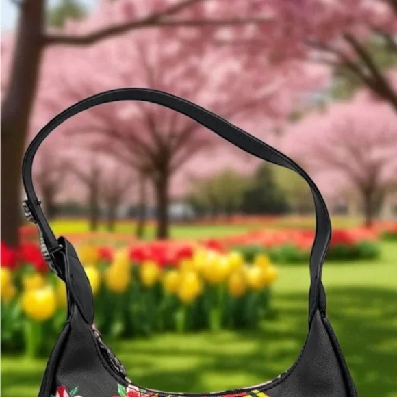 Ed Hardy Black and Pink Shoulder Bag - Picture 2 of 2